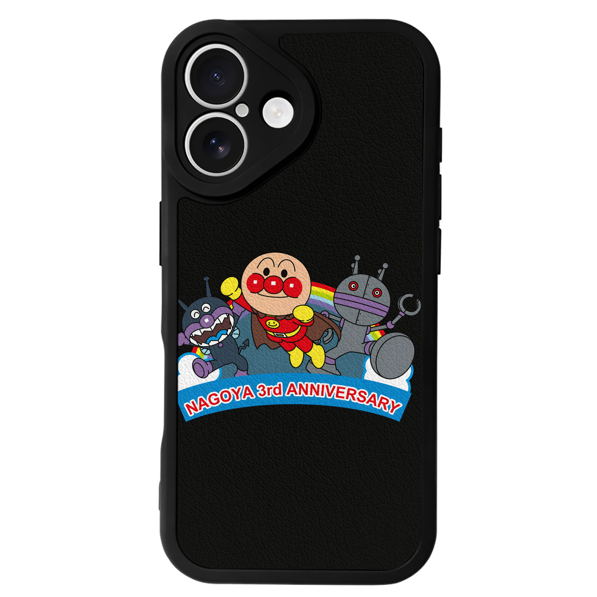 （画像用） アンパンマン Anpanman 【iPhone 16シリーズ対応】シリコンスマホケース（レザー調） 材質：シリコン
